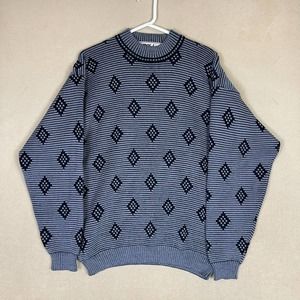 Ossi Skiwear Sweater Adult Large Gray Knit Heavyweight Long Sleeve Pullover Mens